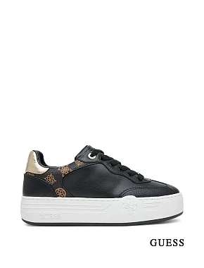 Жіночі кеди Guess із екошкіри чорні - фото 1 - Miraton