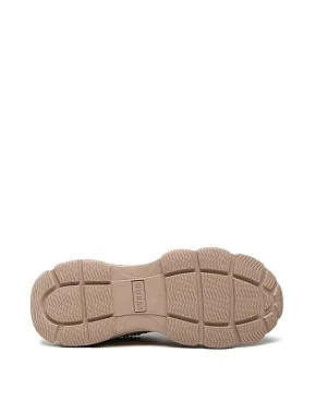 Женские кроссовки Guess из экокожи бежевые - фото 4 - Miraton
