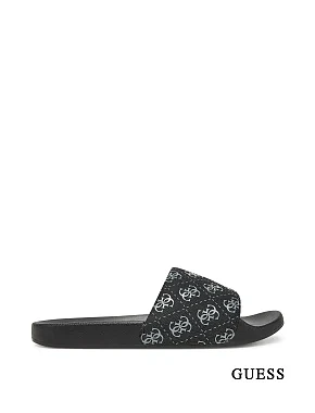 Чоловічі шльопанці Guess гумові чорні чоловічі - фото 1 - Miraton