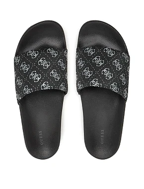 Чоловічі шльопанці Guess гумові чорні чоловічі - фото 4 - Miraton