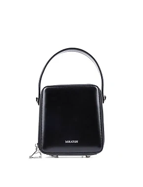 Жіноча сумка camera bag MIRATON шкіряна чорна - фото 1 - Miraton