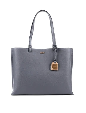 Женская сумка тоут DKNY кожаная серая - фото 1 - Miraton