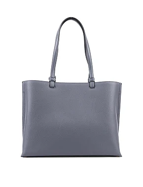 Женская сумка тоут DKNY кожаная серая - фото 4 - Miraton