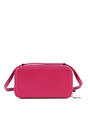 Женская сумка camera bag DKNY из экокожи бордовая с логотипом - фото 3 - Miraton