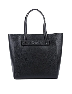 Женская сумка тоут DKNY из экокожи черная - фото 1 - Miraton