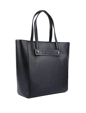 Женская сумка тоут DKNY из экокожи черная - фото 2 - Miraton