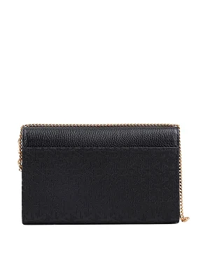 Жіноча сумка крос-боді DKNY з екошкіри чорна з ланцюжком - фото 4 - Miraton