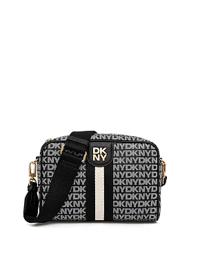 Женская сумка camera bag DKNY кожаная черная - фото 1 - Miraton