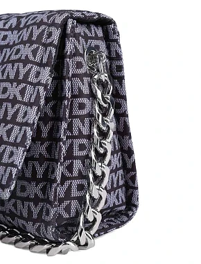 Женская сумка DKNY тканевая черная - фото 5 - Miraton