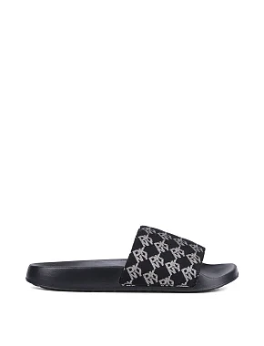 Жіночі шльопанці DKNY тканинні чорні - фото 1 - Miraton
