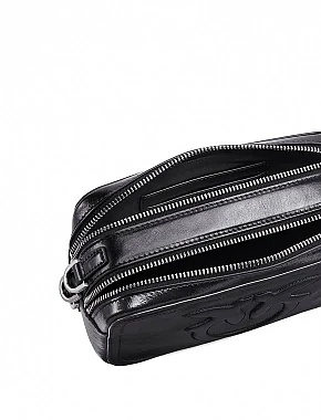 Женская сумка camera bag Pinko кожаная черная - фото 4 - Miraton