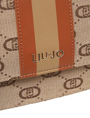 Женская сумка через плечо LIU JO из экокожи оранжевая - фото 5 - Miraton