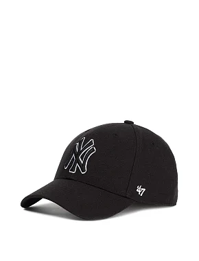 Кепка 47 Brand New York Yankees Snapback тканинна чорна - фото 1 - Miraton