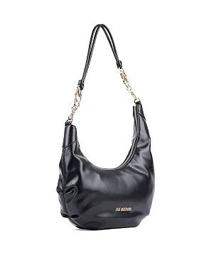 Жіноча сумка хобо Love Moschino з екошкіри чорна - фото 2 - Miraton