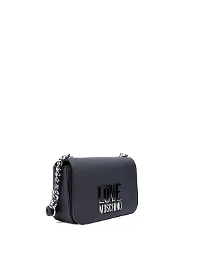 Жіноча сумка крос-боді Love Moschino з екошкіри чорна - фото 2 - Miraton