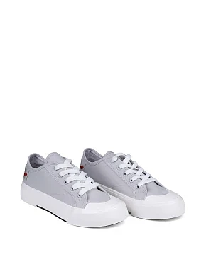 Жіночі кеди Love Moschino тканинні рисового кольору - фото 3 - Miraton