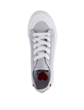 Жіночі кеди Love Moschino тканинні рисового кольору - фото 5 - Miraton