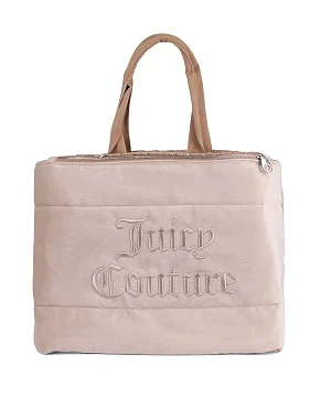 Жіноча сумка 2 в 1 Juicy Couture тканинна бежева - фото 7 - Miraton