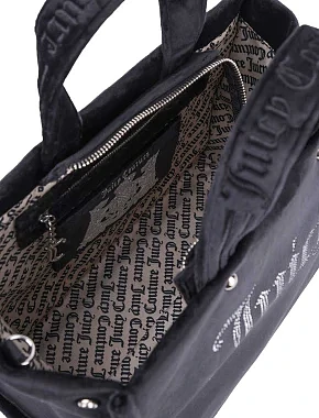Жіноча сумка тоут Juicy Couture тканинна чорна - фото 6 - Miraton