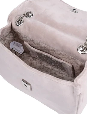 Жіноча сумка крос-боді Juicy Couture тканинна бежева - фото 5 - Miraton