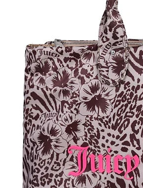 Жіноча сумка 2 в 1 Juicy Couture тканинна бежева - фото 4 - Miraton