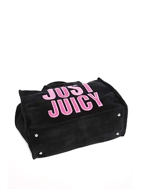 Жіноча сумка тоут Juicy Couture тканинна чорна - фото 4 - Miraton