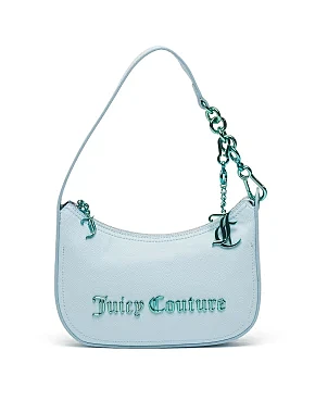 Жіноча сумка хобо Juicy Couture з екошкіри блакитна - фото 1 - Miraton