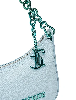 Жіноча сумка хобо Juicy Couture з екошкіри блакитна - фото 3 - Miraton