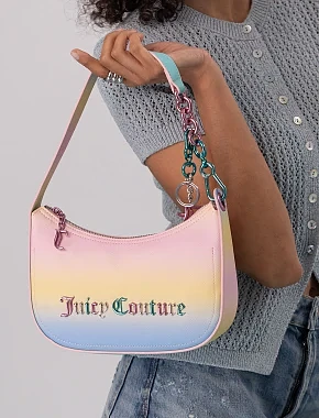 Жіноча сумка хобо Juicy Couture з екошкіри різнокольорова - фото 1 - Miraton