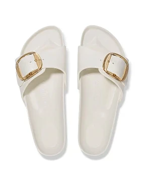 Жіночі шльопанці BIRKENSTOCK Madrid Big Buckle Eva гумові молочного кольору - фото 4 - Miraton