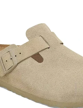 Жіночі сліпери BIRKENSTOCK Boston замшеві бежеві - фото 5 - Miraton