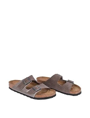 Чоловічі шльопанці BIRKENSTOCK Arizona замшеві коричневі - фото 3 - Miraton