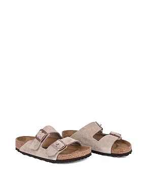 Жіночі шльопанці BIRKENSTOCK Arizona замшеві бежеві - фото 3 - Miraton