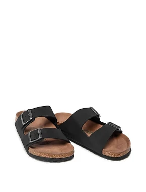 Чоловічі шльопанці BIRKENSTOCK Arizona Bs з екошкіри чорні - фото 2 - Miraton
