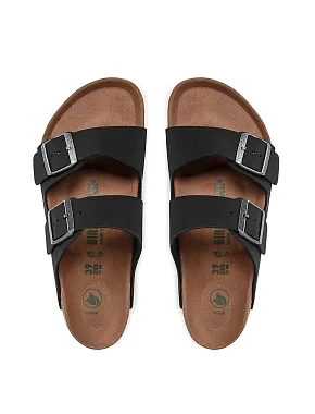 Чоловічі шльопанці BIRKENSTOCK Arizona Bs з екошкіри чорні - фото 4 - Miraton