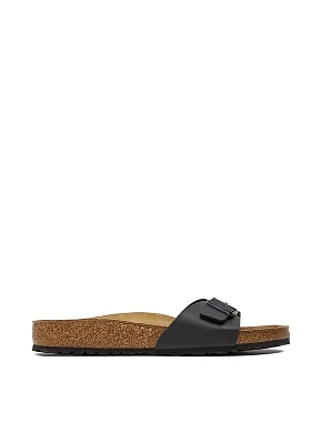 Жіночі шльопанці BIRKENSTOCK Madrid Bs з екошкіри чорні - фото 1 - Miraton