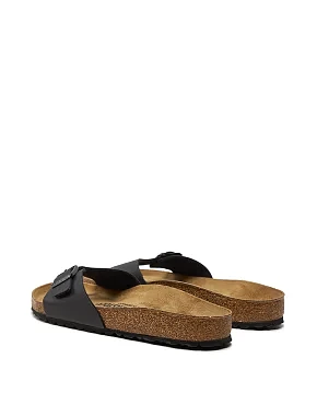 Жіночі шльопанці BIRKENSTOCK Madrid Bs з екошкіри чорні - фото 4 - Miraton