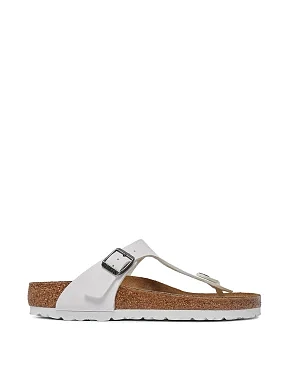 Жіночі шльопанці BIRKENSTOCK Gizeh з екошкіри білі - фото 1 - Miraton