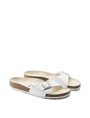 Жіночі шльопанці BIRKENSTOCK Madrid Bs з екошкіри білі - фото 3 - Miraton