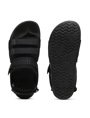 Женские сандалии PUMA Leadcat City тканевые черные - фото 4 - Miraton