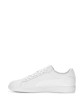 Мужские кеды PUMA Smash 3.0 L из искусственной кожи белые - фото 2 - Miraton