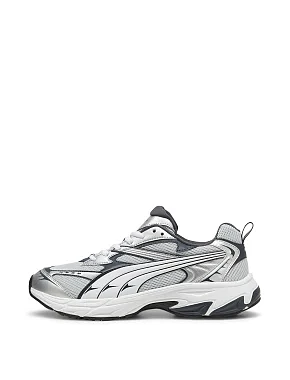 Чоловічі кросівки PUMA Morphic Base зі штучної шкіри срібного кольору - фото 2 - Miraton