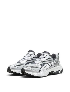 Чоловічі кросівки PUMA Morphic Base зі штучної шкіри срібного кольору - фото 3 - Miraton