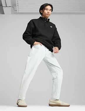 Жіночі кеди PUMA Palermo Lth Sneakers замшеві молочного кольору - фото 8 - Miraton