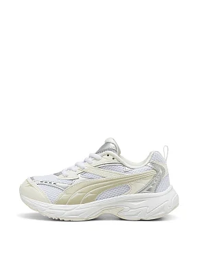 Жіночі кросівки PUMA Morphic Metallic зі штучної шкіри білі - фото 2 - Miraton