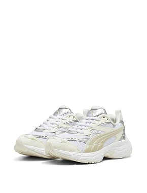 Жіночі кросівки PUMA Morphic Metallic зі штучної шкіри білі - фото 3 - Miraton