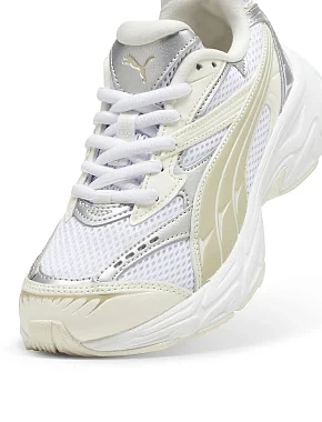 Жіночі кросівки PUMA Morphic Metallic зі штучної шкіри білі - фото 5 - Miraton