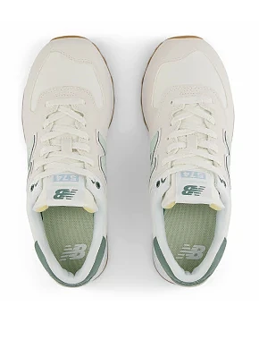 Жіночі кросівки New Balance 574 замшеві білі - фото 4 - Miraton