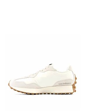 Женские кроссовки New Balance 327 замшевые бежевые - фото 1 - Miraton