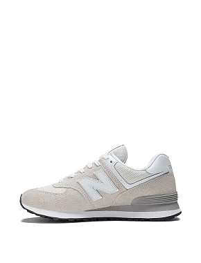 Жіночі кросівки New Balance 574 замшеві сірі - фото 2 - Miraton